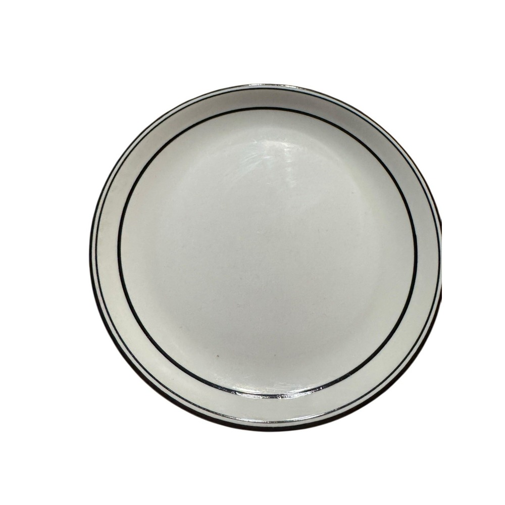 BUFFALO CHINA 9408C Blue Stripe Luncheon Plates Restaurant-Ware 9" Vintage